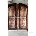 arc top wrought iron exterior entry double doors for sale